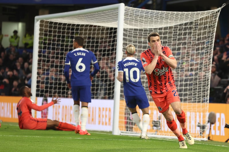 Everton's right side of Young and Coleman, with combined age of 73, combined well to provide early chance to Beto but Chelsea were finding gaps behind him at back and was hooked at break. AP