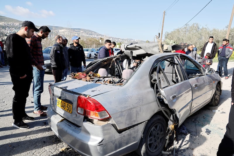 Israeli undercover agents shot three Palestinian militants in their car, near the West Bank town of Jenin. Reuters