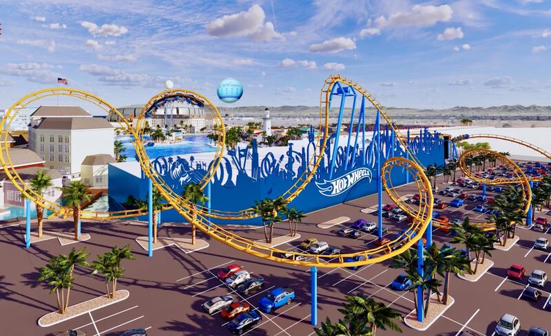 A rendering of Mattel Adventure Park in Glendale, Arizona, which will reportedly open next year. Photo: Mattel