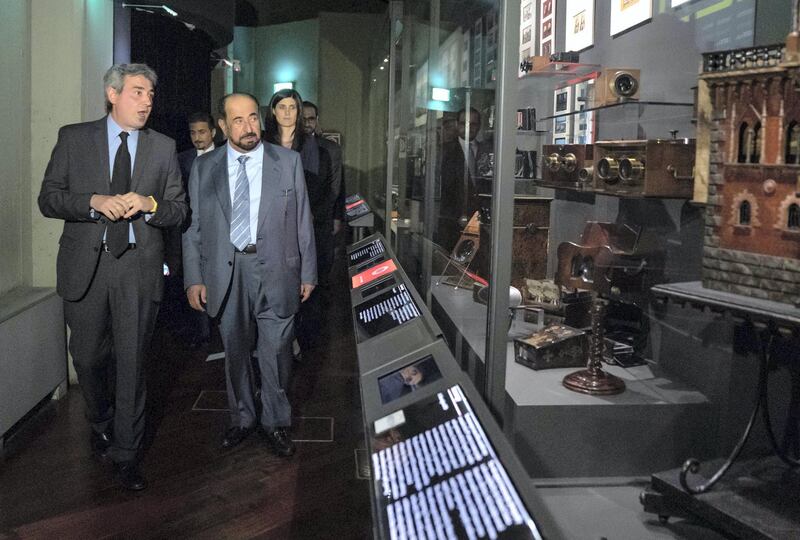 The Ruler of Sharjah visits the National Museum of Cinema in Turin, Italy.