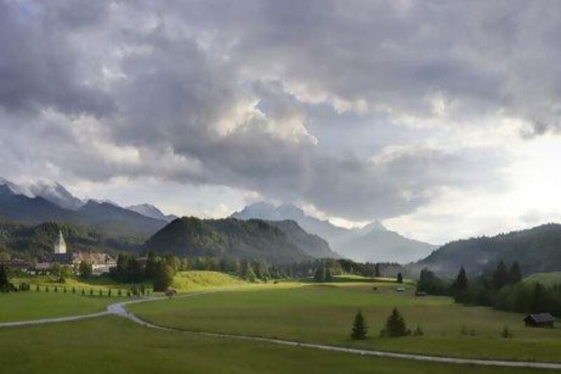 Elmau Meadow and Schloss Elmau in Germany. Courtesy The Leading Hotels of the World