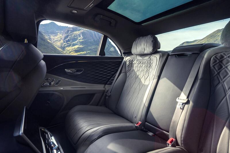 Back seats in the Flying Spur.