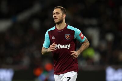 LONDON, ENGLAND - JANUARY 16: Marko Arnautovic of West Ham United during the Emirates FA Cup Third Round Replay match between West Ham United and Shrewsbury Town at London Stadium on January 16, 2018 in London, England. (Photo by Catherine Ivill/Getty Images)