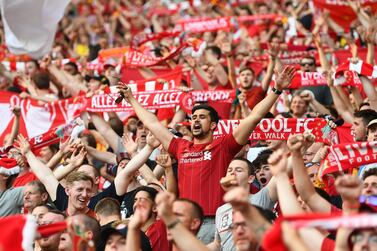 Liverpool fans enjoy that winning feeling in Madrid. Getty