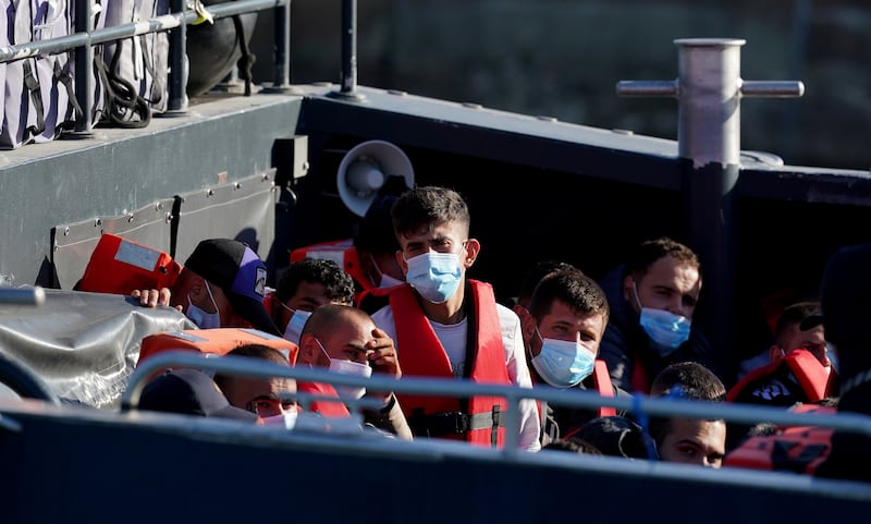 More than 607 migrants were detected crossing the Channel on Saturday alone. PA