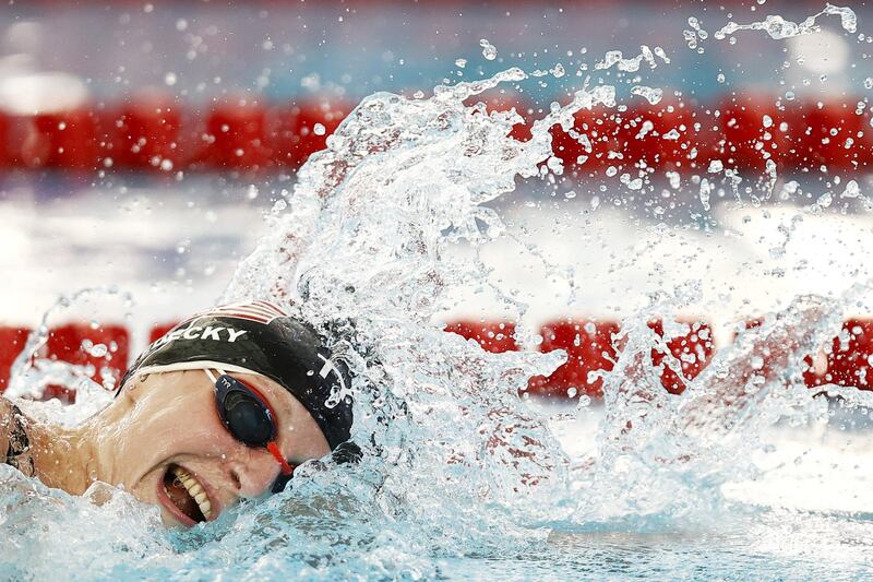 Katie Ledecky competes in the women's 1500m freestyle final at TYR Pro Swim Series at San Antonio, Texas,  on Wednesday, March 3. AFP