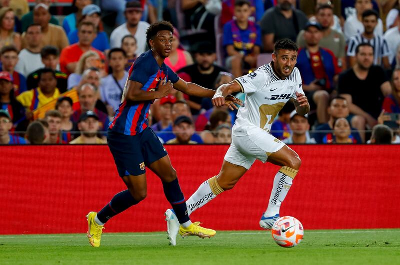 Alejandro Balde 8 - Left-back, 18, who is seen as a possible successor to Jordi Alba. Played seven times for the first team last season and hopes for twice that this term. Off at half time with his side on their way to the Gamper trophy. AP Photo