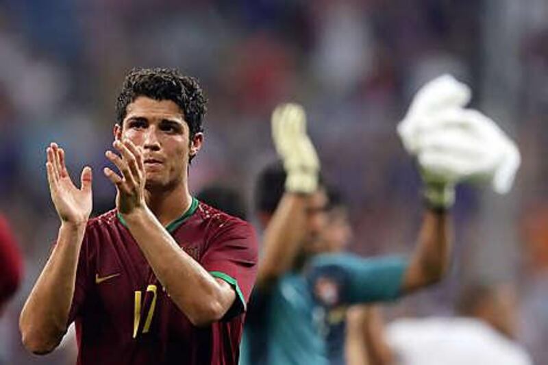 Portuguese forward Cristiano Ronaldo is dejected after a semi-final loss to France in 2006.