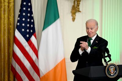 US President Joe Biden often mentions his Irish heritage. AFP 