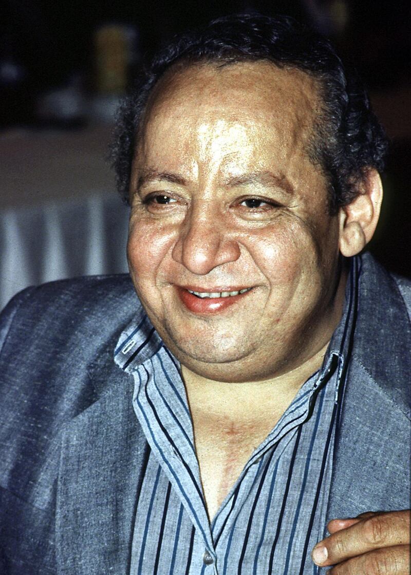 Picture from the mid 90s shows Egyptian cinema and theatre comedian George Sidhom. The popular actor, currently in his sixties and very ill, was one of the comic theatre trio Thulathi Adwaa al-Masrah who achieved pan-Arab fame in the 1960s. (Photo by MOHAMMED AL-SEHITI / AFP)