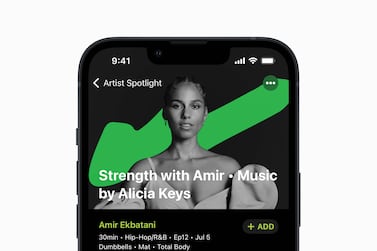 Apple Fitness+ Artist Spotlight Series with Alicia Keys. Photo: Apple
