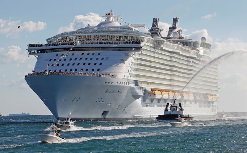 4. Royal Caribbean International's Allure of the Seas accidentally surpassed its sister ship Oasis of the Seas in length by five centimetres. Reuters