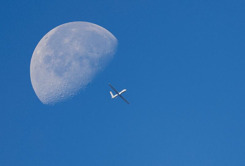 A drone flies above Gaza after a temporary truce between Israel and Palestinian militant group Hamas expired. Reuters