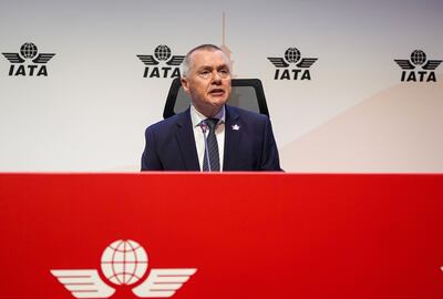 Willie Walsh, director general of the International Air Transport Association, speaks during the industry body's annual general meeting held in June 2023 in Istanbul. Bloomberg
