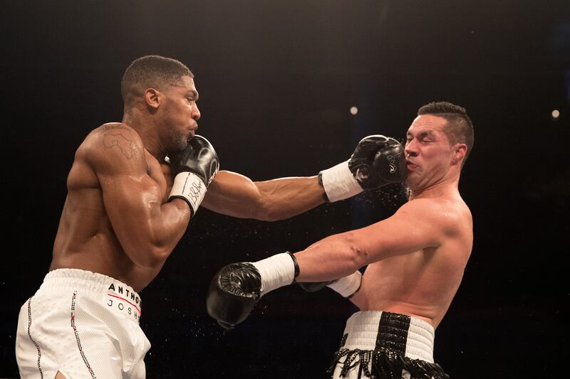 March 31, 2018: Joshua beat Joseph Parker (NZ) by unanimous verdict. A different side to the usually explosive Joshua who produced a controlled performance in Cardiff to outclass the Kiwi fighter but was taken the distance for the first time as pro, sealing a 118-110, 118-110, 119-109 verdict and adding the WBO belt to his collection. Getty Images