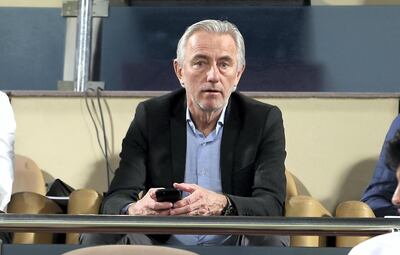 Sharjah, UNITED ARAB EMIRATES , April 17 – 2019 :- Bert Van Marwijk , UAE National Team Head Coach before the start of football match between Sharjah vs Al Ain held at Khalid Bin Mohammed Stadium in Sharjah. ( Pawan Singh / The National ) For Sports. Story by John