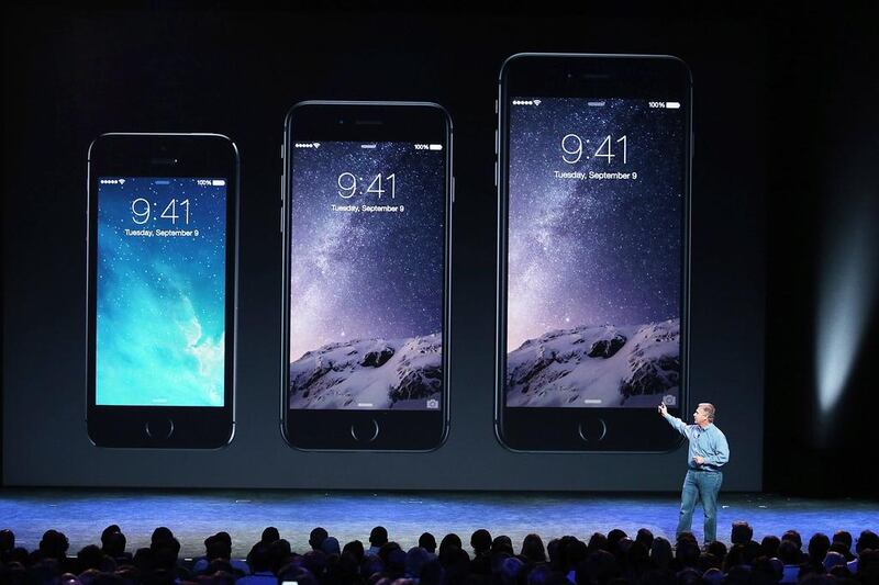 Apple Senior Vice President of Worldwide Marketing Phil Schiller announces the new iPhone 6. Justin Sullivan/ Getty Images/ AFP