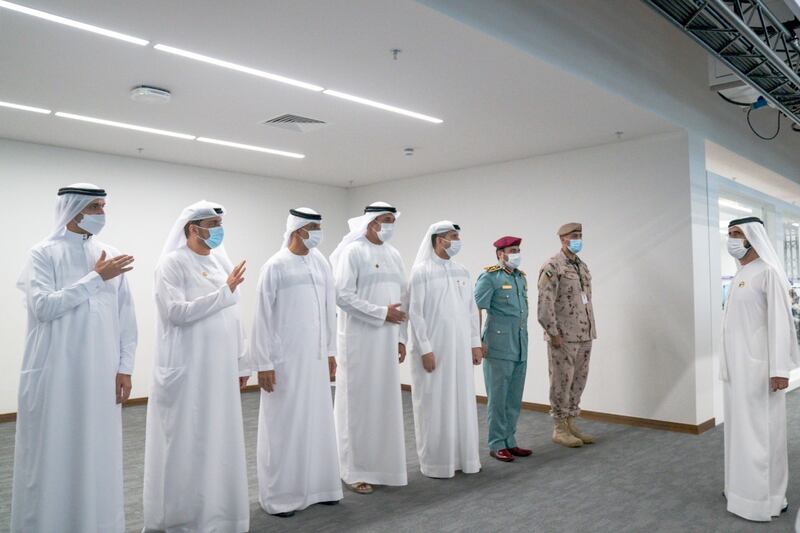 Sheikh Mohammed was briefed on the coordination mechanisms used by the teams based at the operations centre.