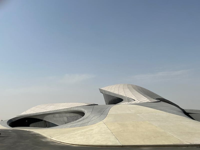 The headquarters of Sharjah waste management operator Beeah was the last project designed by Iraqi architect Zaha Hadid before her death in 2016. All photos: Andrew Scott / The National