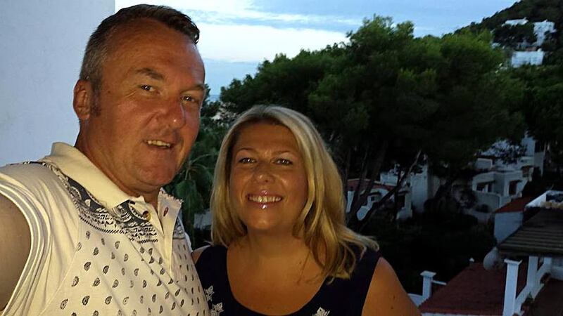 Conrad Clitheroe, 54, pictured with his wife Valerie, is one of three Britons arrested in Fujairah. Courtesy Clitheroe family