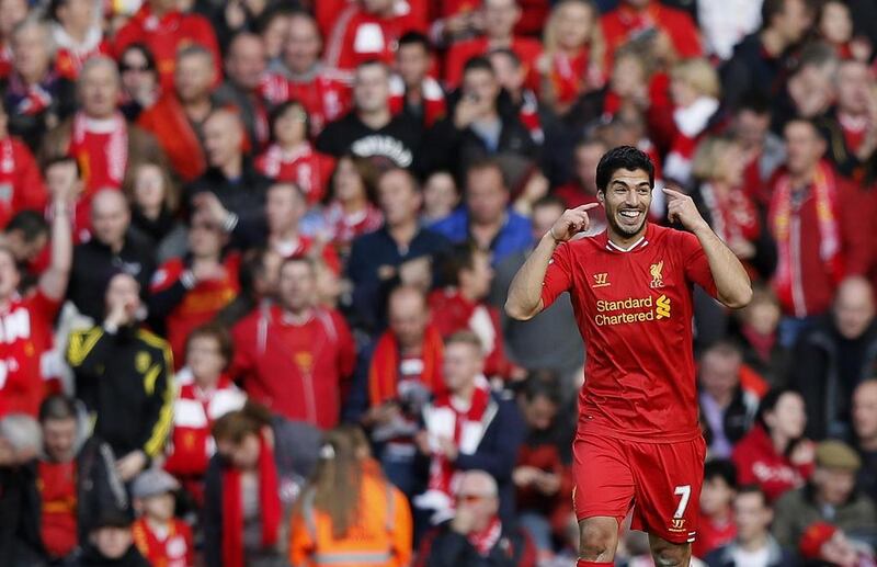 Striker: Luis Suarez, Liverpool. Unstoppable when at his best. He returned from suspension in extraordinary form. Scored 31 goals without a single penalty, a great feat. Phil Noble / Reuters