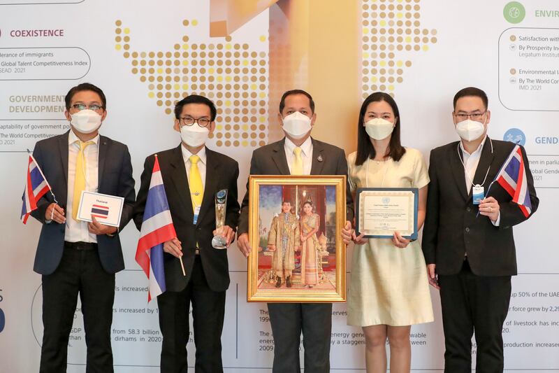 Thailand team at the United Nations Public Service Awards, Dubai. Khushnum Bhandari / The National