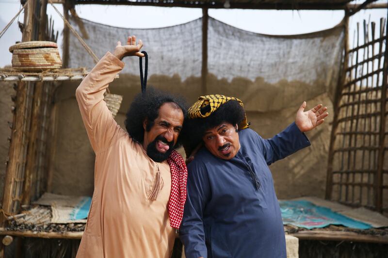 Emirati duo Abdullah Zeid and Gomaa Al star in the comedy Kashe' Nashe' on Emarat TV. Abu Dhabi Media