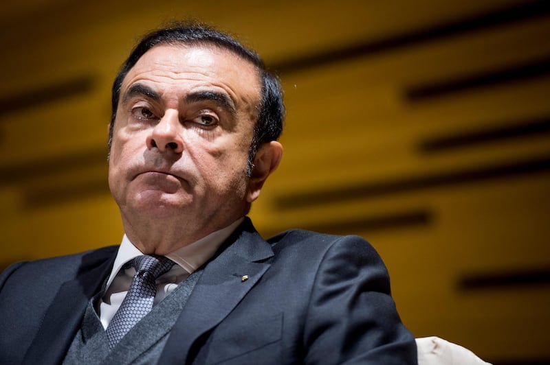 epa07220915 (FILE) - CEO of Nissan-Renault Carlos Ghosn during the press conference at the Dufour Pavilion at the Chateau de Versailles, in Versailles, France, 10 October 2016 (reissued 10 December 2018). According to media reports on 10 December 2018, Japanese prosecutors have charged former Nissan and Renault CEO Carlos Ghosn with financial misconduct. Automobile maker Nissan has also been charged under the indictment. The charges are related to allegations that Ghosn underreported his income and used company funds for personal expenditures.  EPA/JEREMY LEMPIN