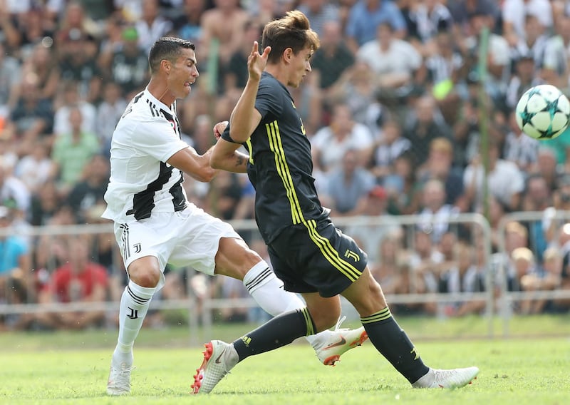 Ronaldo challenges for the ball. Getty Images