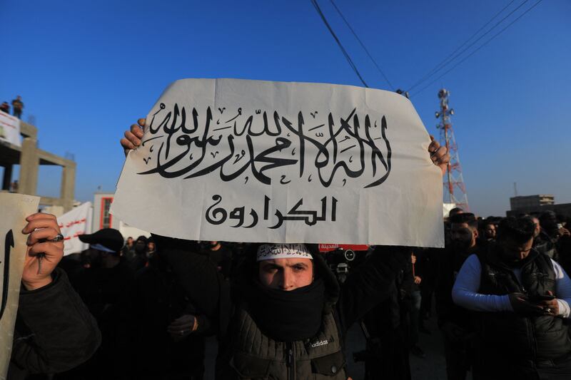 Syrians also took the streets in the city of Al Bab. AFP
