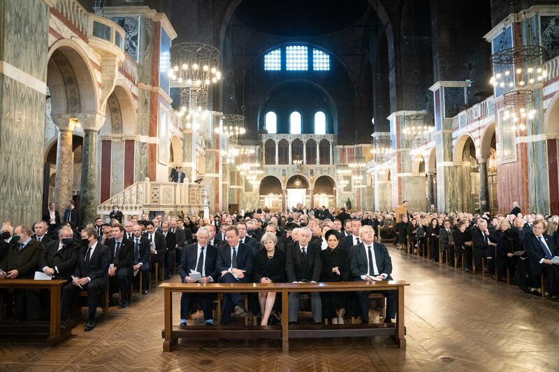 On Monday a requiem mass was held for murdered MP Sir David Amess at Westminster Cathedral, in central London. Former prime ministers Sir John Major, David Cameron and Theresa May were in attendance, alongside current Prime Minister Boris Johnson. PA