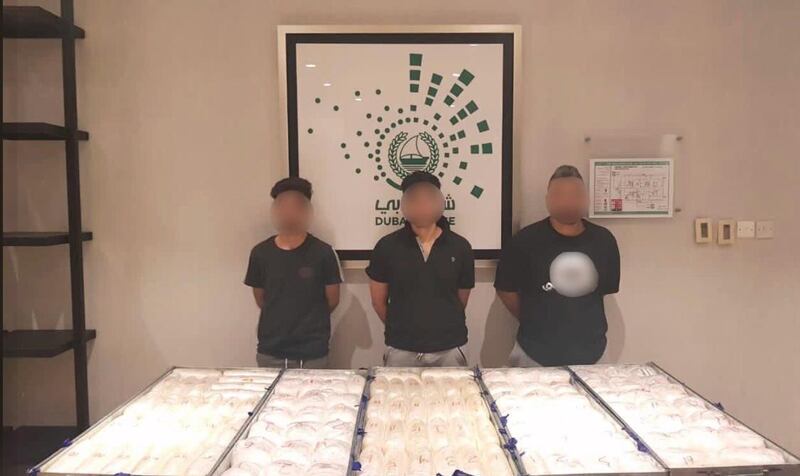 Three members of the crime gang were arrested by Dubai Police. Courtesy: Dubai Police