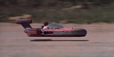 The Landspeeder is just one of many space vehicles that have starred in the 'Star Wars' series