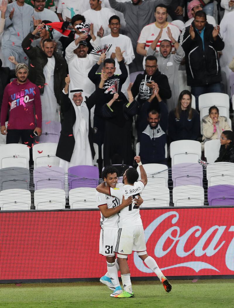 Al Jazira’s Romarinho celebrates scoring their first goal. Reuters