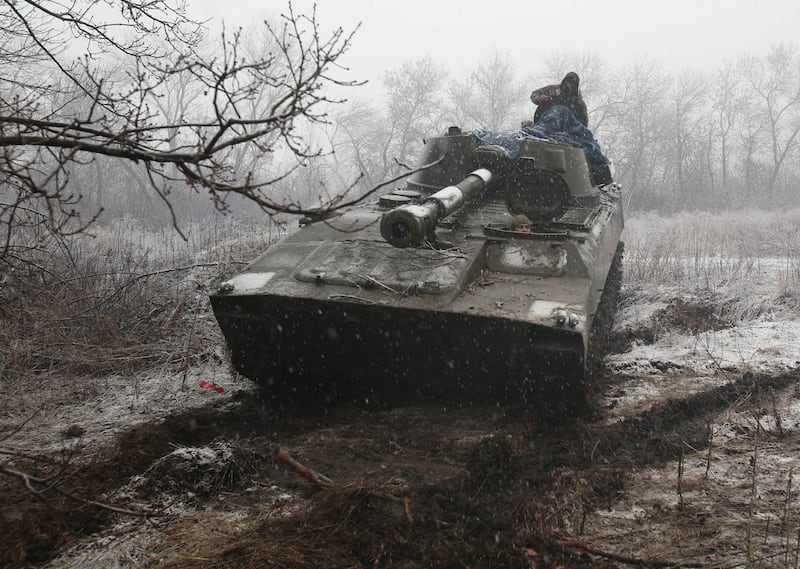 Ukrainian artillerymen maintain their position in the Luhansk region. AFP