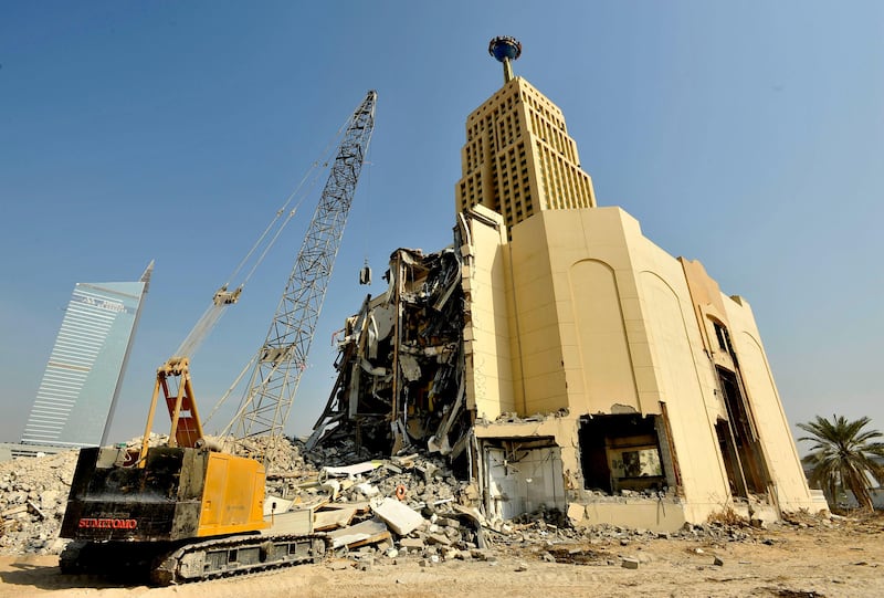 Images of the orginal Hard Rock Cafe in Dubai, United Arab Emirates under demolition on Monday, Jan. 28, 2013. Photo: Charles Crowell for The National