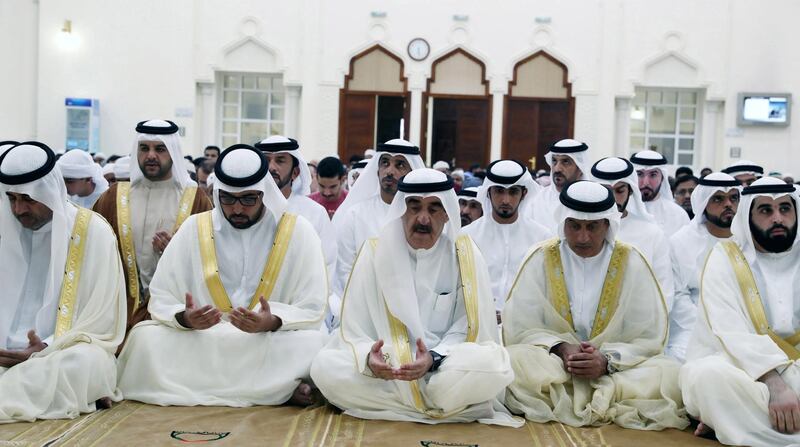 Saud Al - Mualla performs Eid Al - Adha prayer at Sheikh Zayed Mosque in Umm Al Quwain. WAM