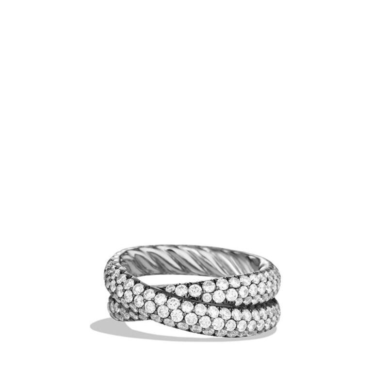 Pavé Crossover band; Dh86,600. Courtesy David Yurman