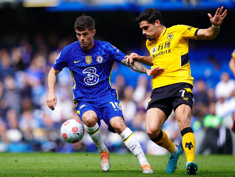Christian Pulisic - 8, Was Chelsea’s most creative player throughout, sliding the ball through nicely for Timo Werner’s disallowed goal. He then capitalised on Coady’s mistake to assist Lukaku. PA