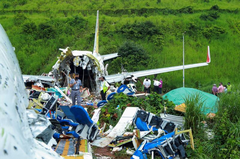 Flight IX-1344 carrying 184 passengers including 10 infants, two pilots and four crew overshot the runway on August 7 while attempting a second landing amid heavy rain. AFP