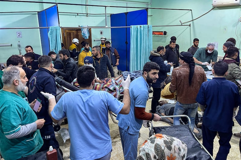 Hospitals in north-eastern Syria were full of injured people. AFP