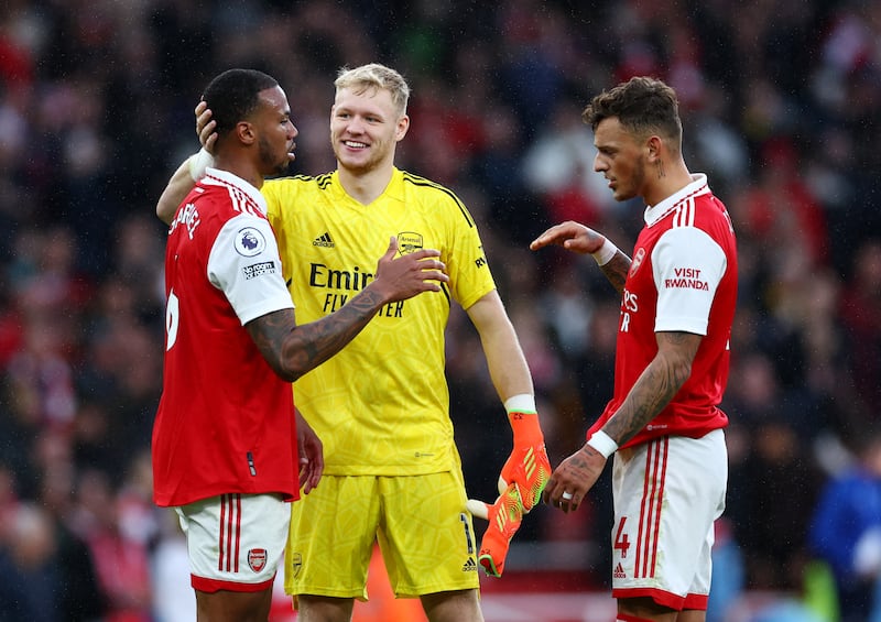 ARSENAL RATINGS: Aaron Ramsdale - 6, Didn’t have much to do but dealt with anything that came his way comfortably. Reuters