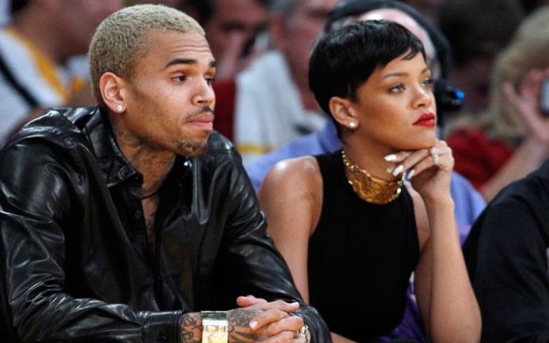 Chris Brown and Rihanna attend an NBA basketball game between in Los Angeles, 25 December 2012. AP Photo/Alex Gallardo