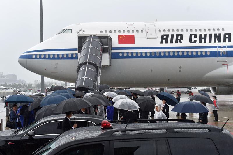 Chinese President Xi Jinping arrives. AFP