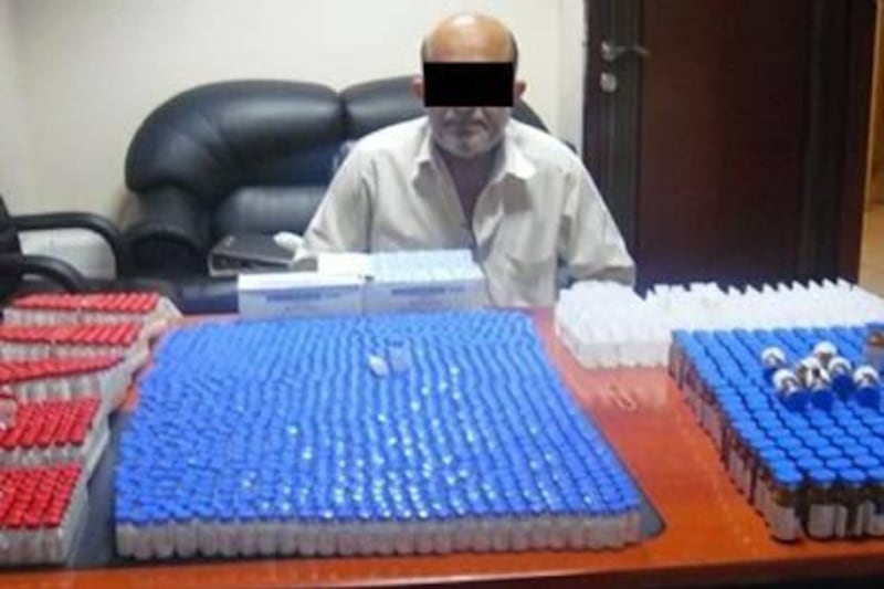                                DUBAI // A passenger attempted to smuggle 15,000 pills through Dubai International Airport this week, customs officials said yesterday.
The passenger, who was from an Asian country, was found with 44kg of controlled drugs.
COURTESY Dubai Customs

 *** Local Caption ***  5f3da304-4651-44e9-911a-0bfec6ef099e.jpg