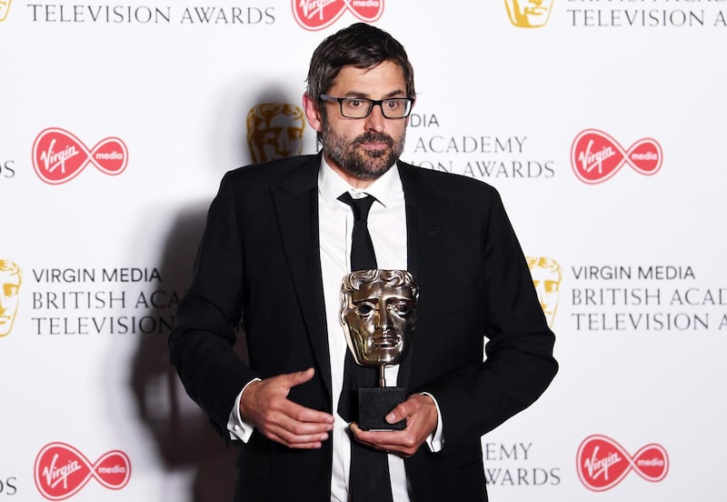 epa07565533 Louis Theroux after winning the award for Best Factual Series in the press room at the Virgin Media British Academy Television Awards at the Royal Festival Hall in London, Britain, 12 May 2019. The ceremony is hosted by the British Academy of Film and Television Arts (BAFTA).  EPA/NEIL HALL *** Local Caption *** 54975450