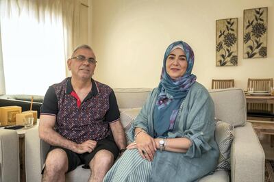 AL AIN, UNITED ARAB EMIRATES. 29 FEBRUARY 2020. Adeeb Sami at his home in Al Ain with his wife Sana. For a story on the Christchurch mosque attack victims, one year on. (Photo: Antonie Robertson/The National) Journalist: Ashleigh Stewart. Section: National. 
