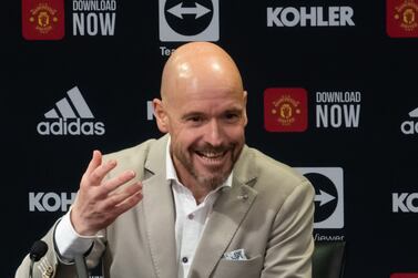 Newly appointed Manchester United manager, Erik ten Hag during a press conference at Old Trafford, Manchester. Picture date: Monday May 23, 2022.