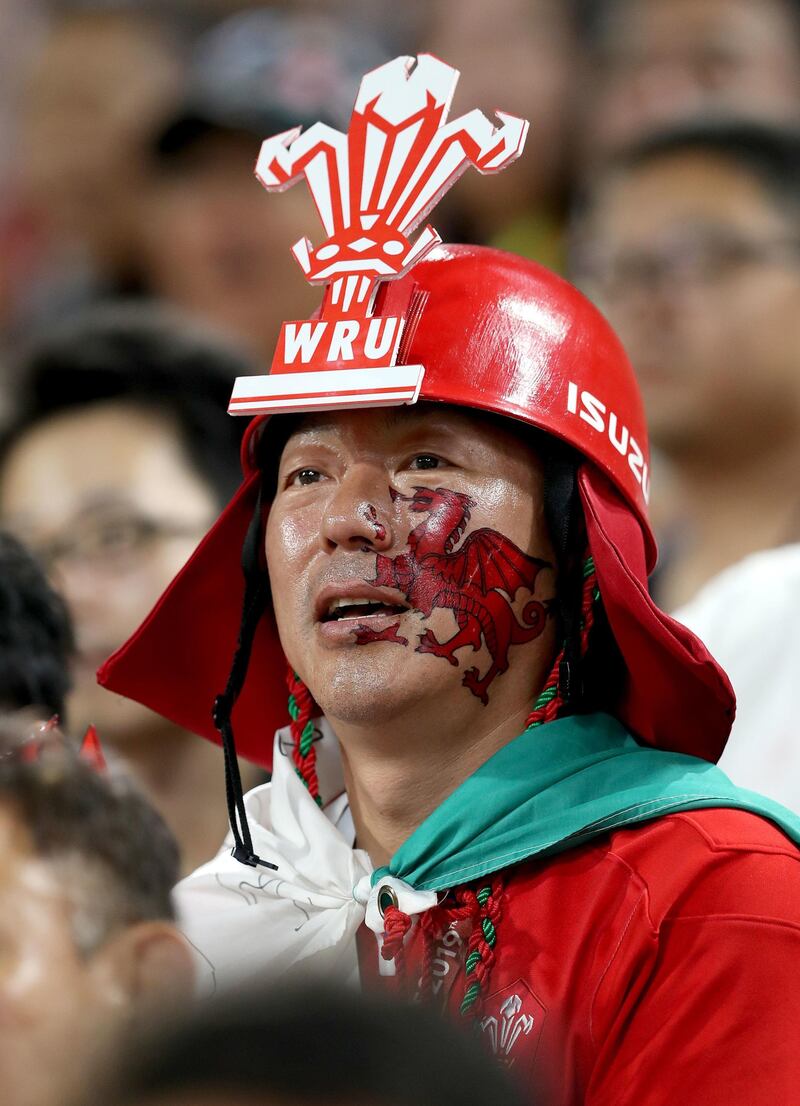 A Wales fan at the Toyota Stadium. PA