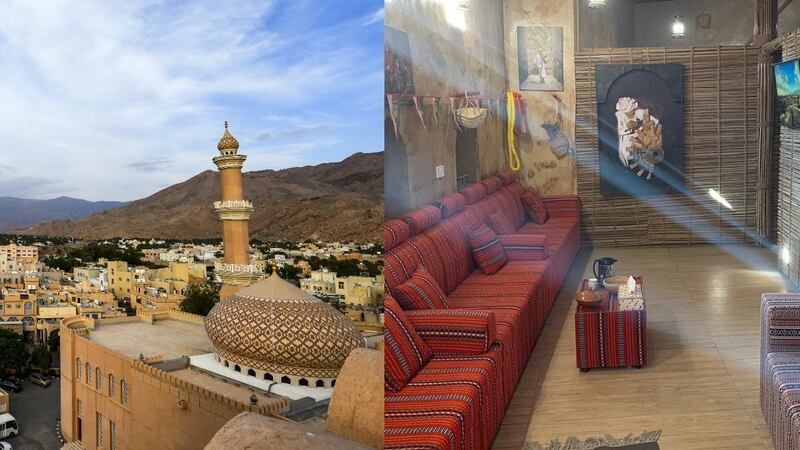 Oman has announced plans to turn architecturally important old homes into guest houses, as happened with Nizwa Heritage Inn, right. AFP / Supplied